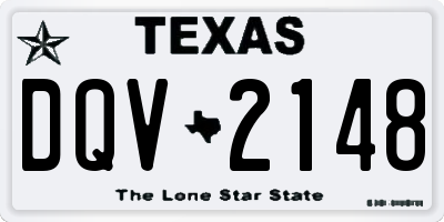 TX license plate DQV2148