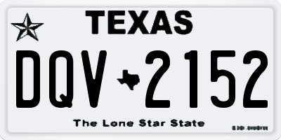 TX license plate DQV2152