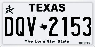 TX license plate DQV2153