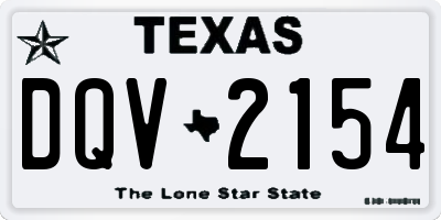 TX license plate DQV2154