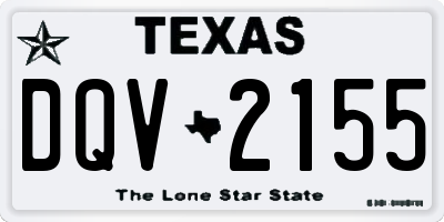 TX license plate DQV2155