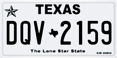 TX license plate DQV2159
