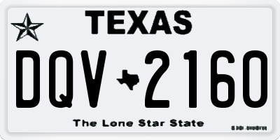 TX license plate DQV2160