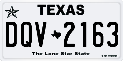 TX license plate DQV2163
