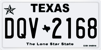 TX license plate DQV2168