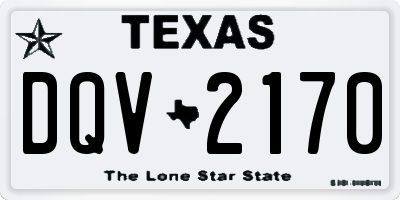 TX license plate DQV2170