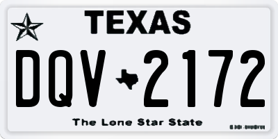 TX license plate DQV2172