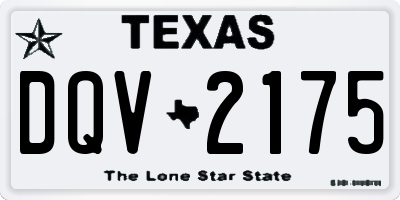 TX license plate DQV2175