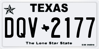 TX license plate DQV2177