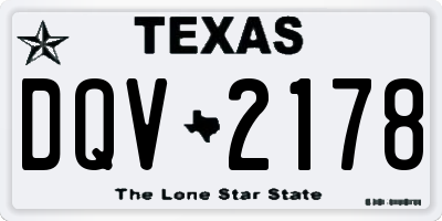 TX license plate DQV2178