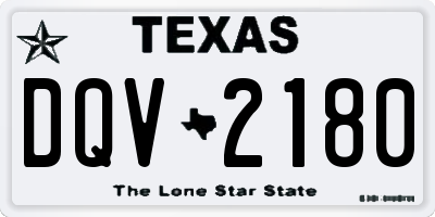 TX license plate DQV2180
