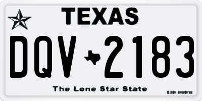 TX license plate DQV2183