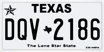 TX license plate DQV2186
