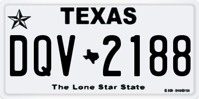 TX license plate DQV2188
