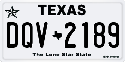 TX license plate DQV2189