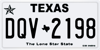TX license plate DQV2198
