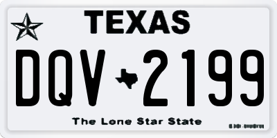 TX license plate DQV2199