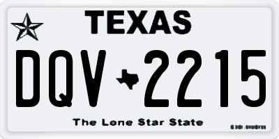 TX license plate DQV2215