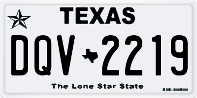 TX license plate DQV2219