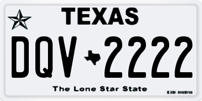 TX license plate DQV2222