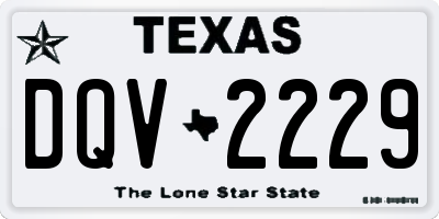 TX license plate DQV2229