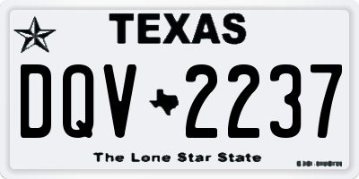 TX license plate DQV2237