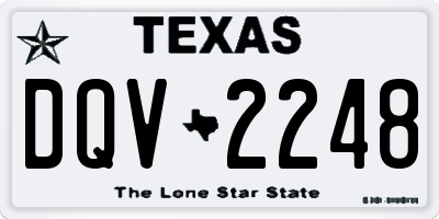 TX license plate DQV2248