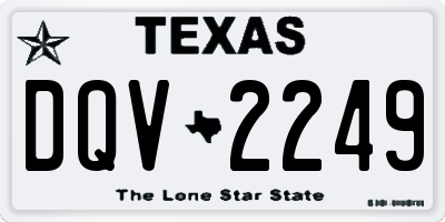 TX license plate DQV2249