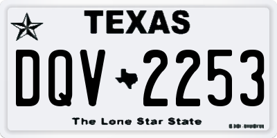 TX license plate DQV2253
