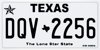 TX license plate DQV2256