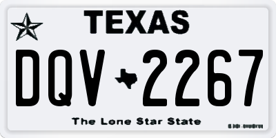 TX license plate DQV2267