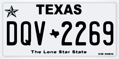 TX license plate DQV2269