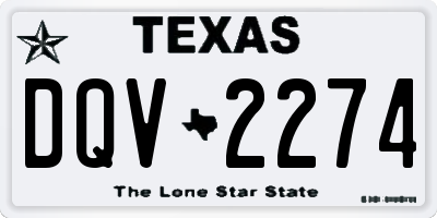 TX license plate DQV2274