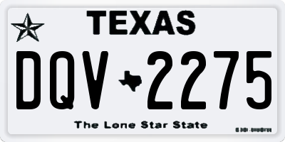 TX license plate DQV2275
