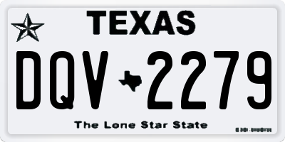 TX license plate DQV2279