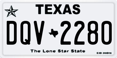 TX license plate DQV2280