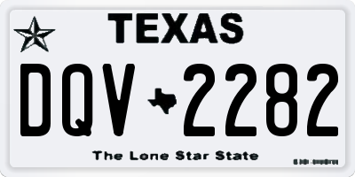 TX license plate DQV2282