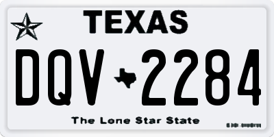 TX license plate DQV2284