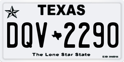 TX license plate DQV2290