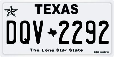 TX license plate DQV2292