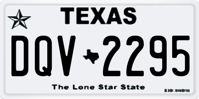 TX license plate DQV2295
