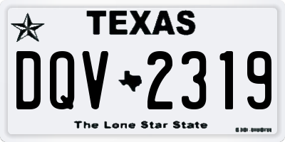 TX license plate DQV2319