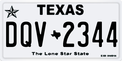 TX license plate DQV2344