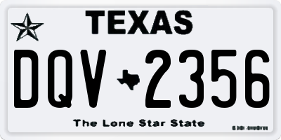 TX license plate DQV2356