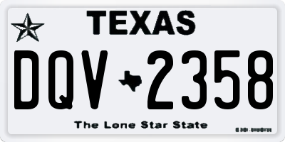 TX license plate DQV2358