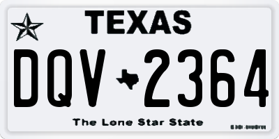 TX license plate DQV2364