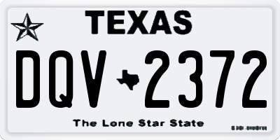 TX license plate DQV2372
