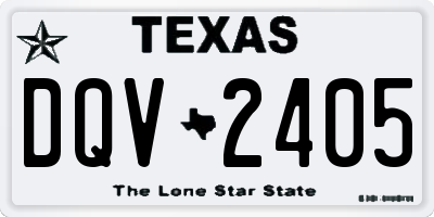 TX license plate DQV2405