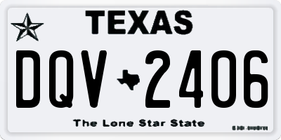 TX license plate DQV2406