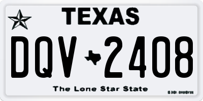 TX license plate DQV2408